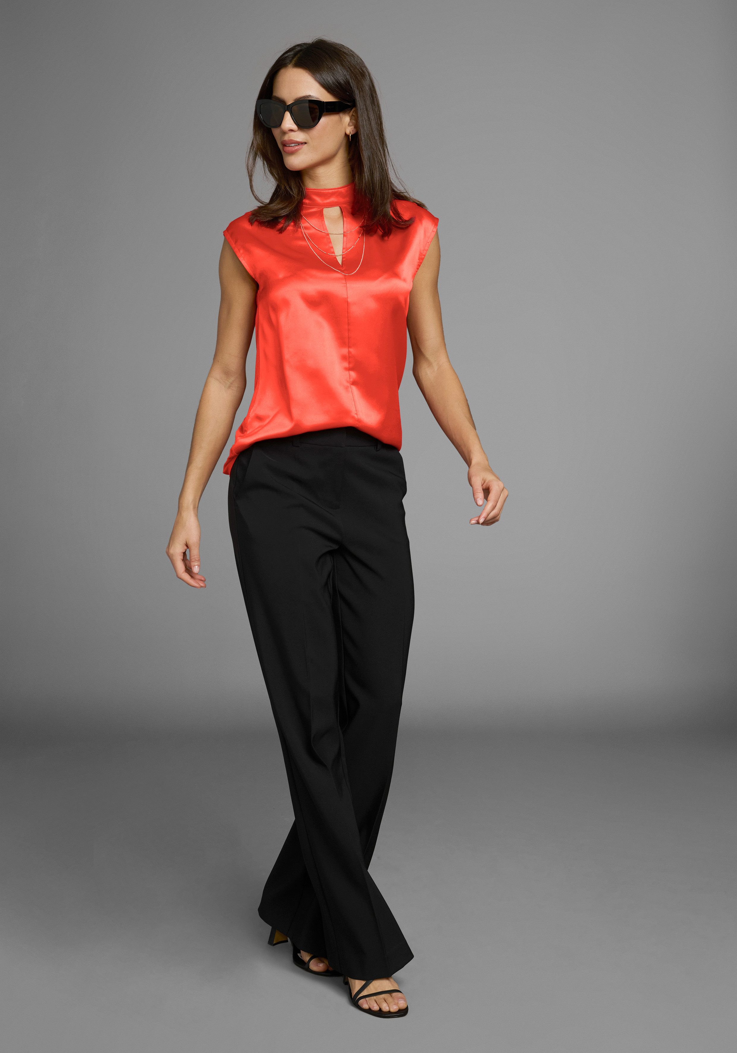 HECHTER PARIS Blusentop mit Stehkragen und Cutout