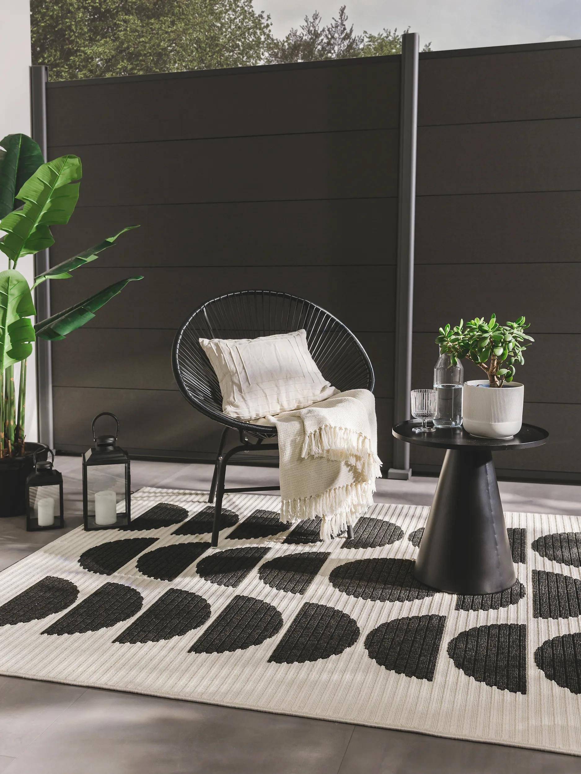 benuta Outdoorteppich Taro, rechteckig, Höhe: 5 mm, Kunstfaser, Berber, Ethno-Style, Wohnzimmer