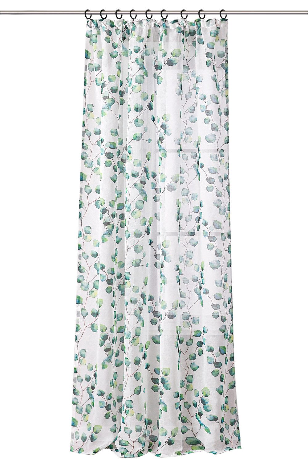 Joyswahl Gardine Florales (1 St), Kräuselband, halbtransparent, Mori-Stil, günstig online kaufen