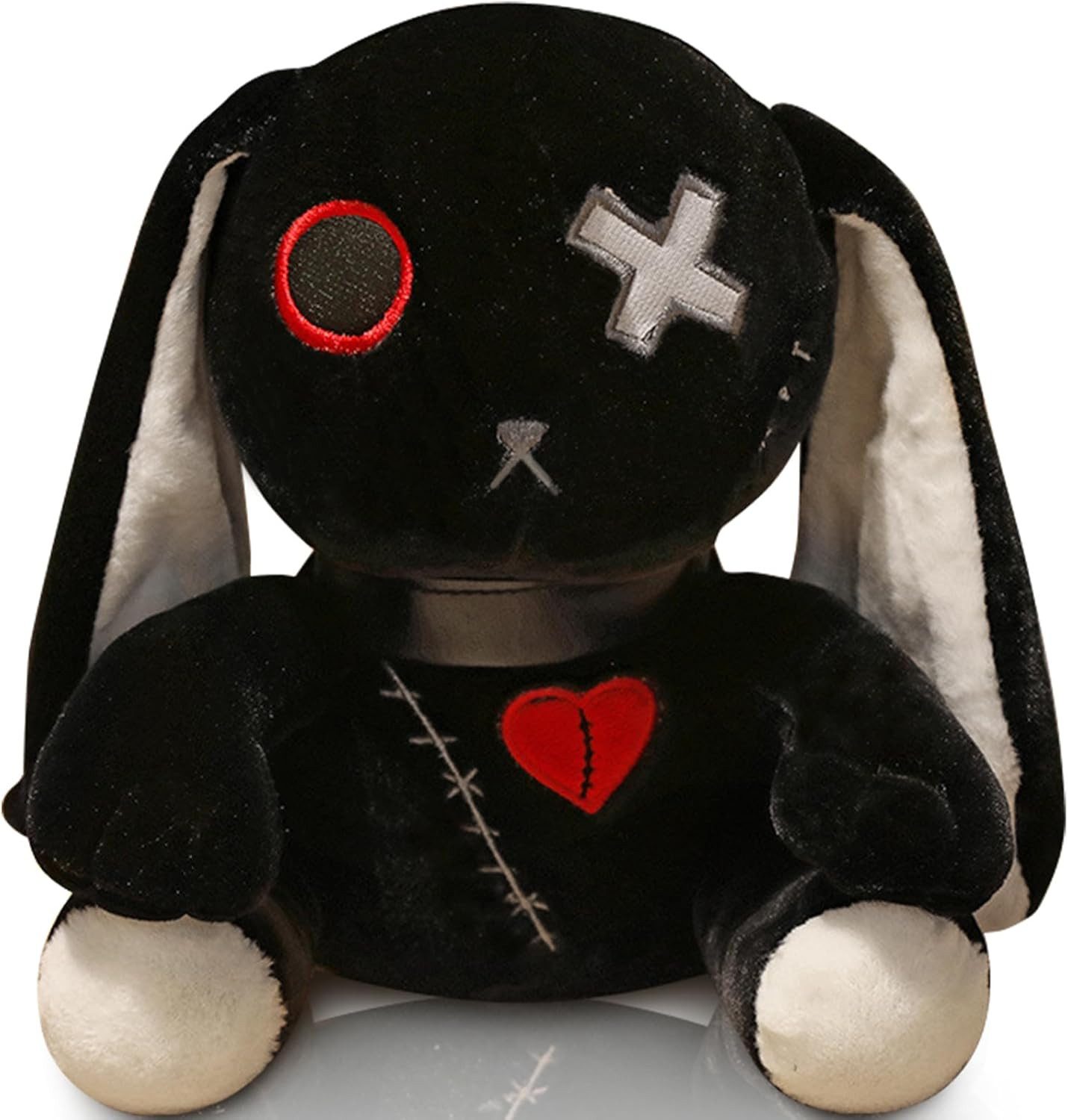 autolock Kuscheltier Gothic Hase Plüsch Kaninchen Plüschtier Kuscheltier Horror Häschen, 25cm Ostern Plüschtiere Halloween Gruseliges Häschen Spielzeug