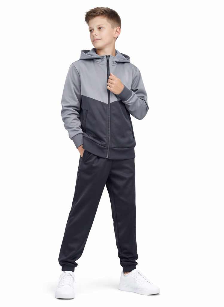 Hessis Trainingsanzug Jogginganzug Freizeitanzug Set für Jungen und Mädchen JF516 (Set, 2-tlg., Jacke mit Jogginghose), bestehend aus Jacke und Jogginghose – Bild 2 von 5