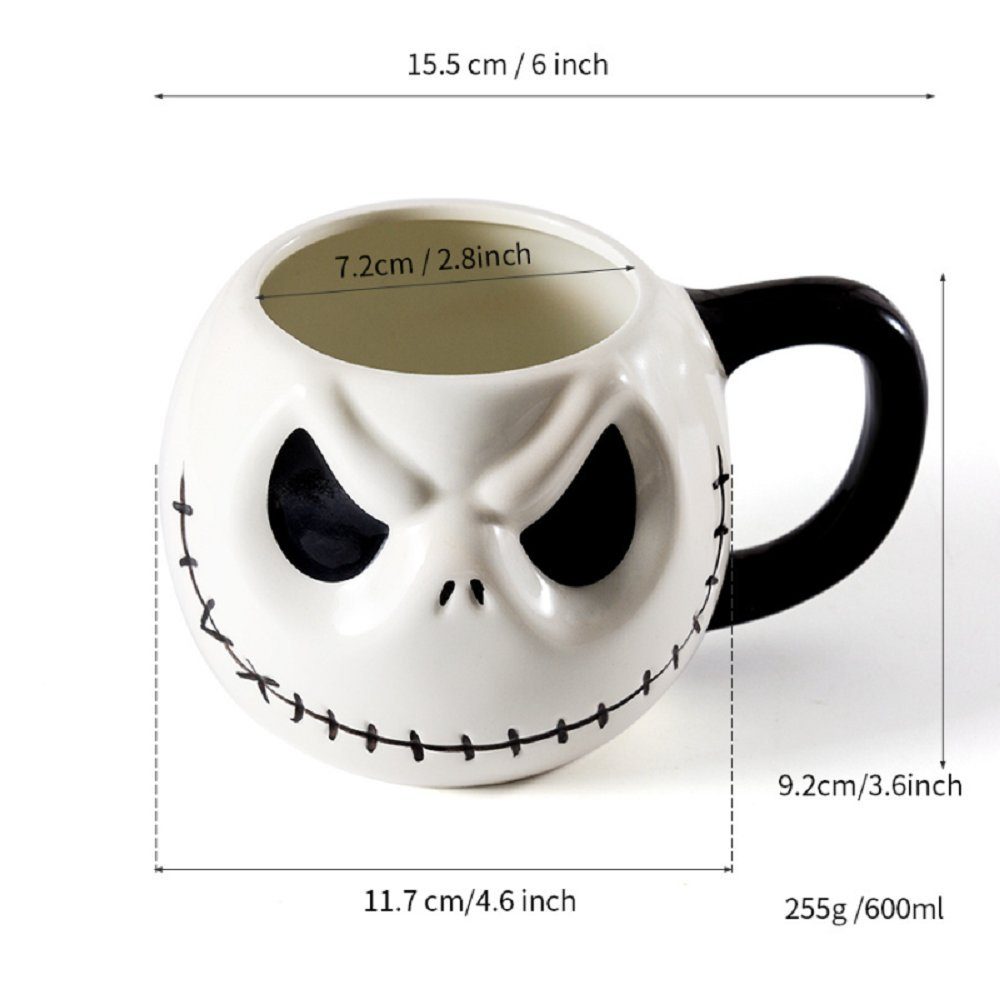Halloween Kaffeetasse mit autolock Geschirr-Set vertikalem muster,400 Single kürbisbecher ml