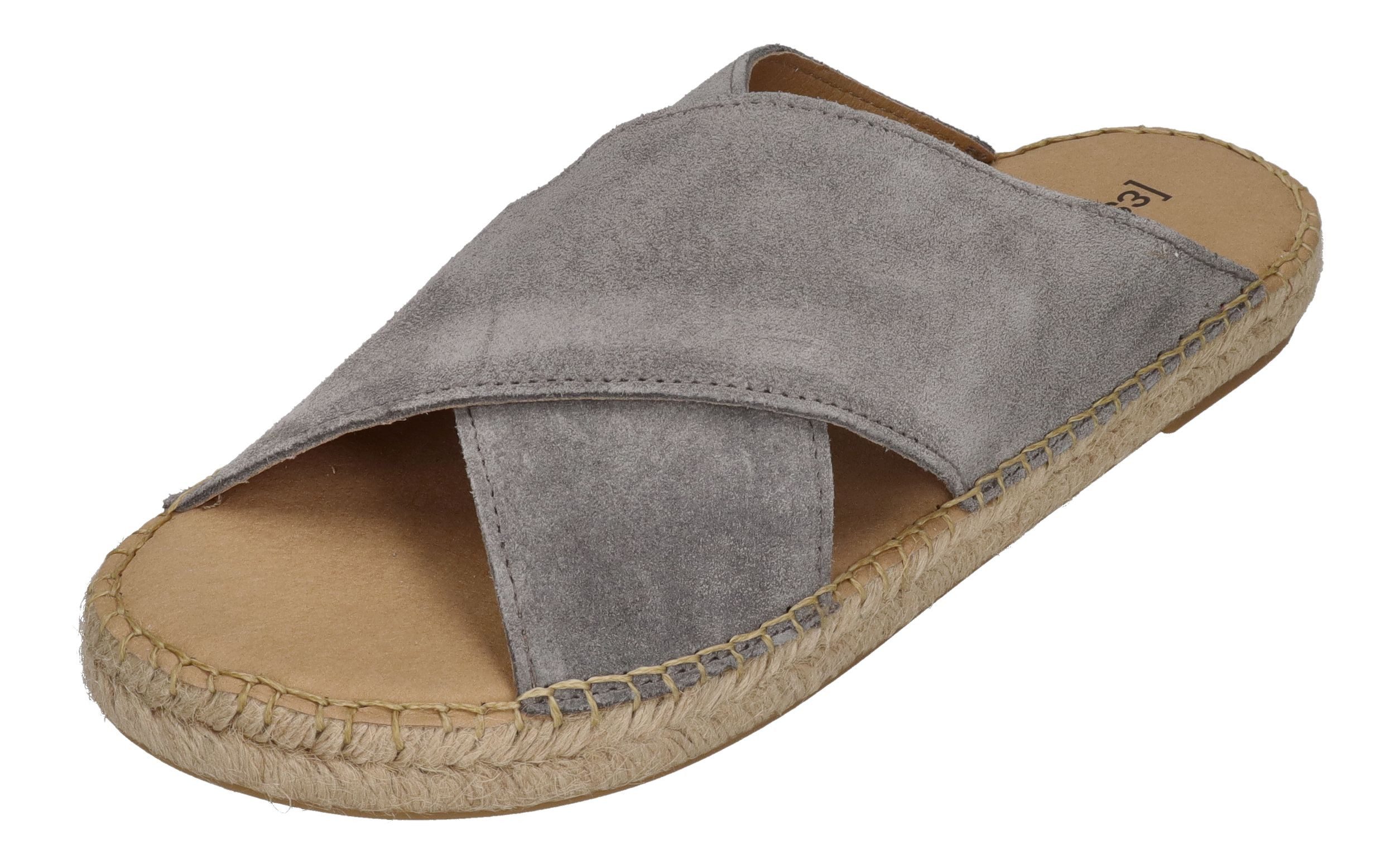 espadrij l´originale CROISETTE VELOUR MEN Pantolette Asphalt günstig online kaufen
