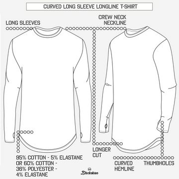 Blackskies T-Shirt Baseball Longshirt T-Shirt Himmelsblau-Navyblau X-Large