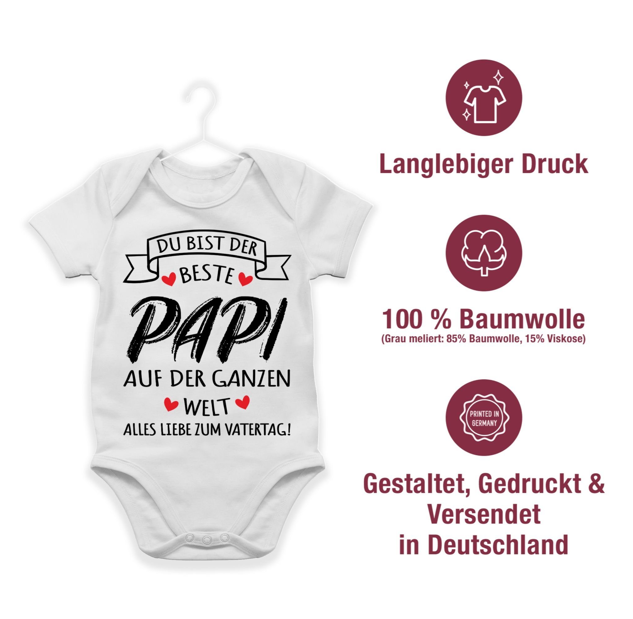 Shirtracer Shirtbody Beste Papa der Welt Geschenke, Alles liebe zum Vatertag Geschenk Vatertag Baby