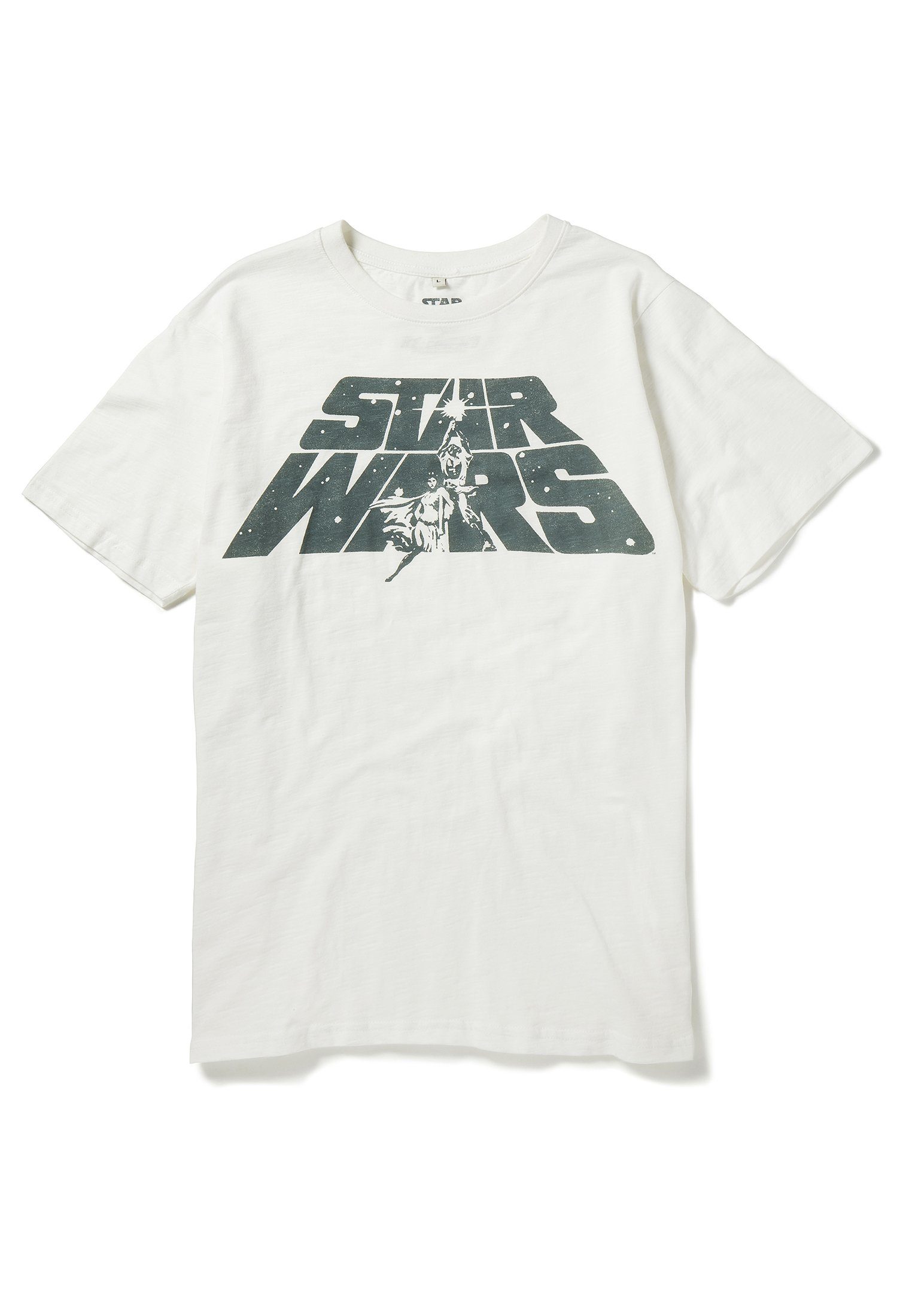 Recovered T-Shirt Star Wars Original Logo Ecru Slub GOTS zertifizierte Bio-Baumwolle