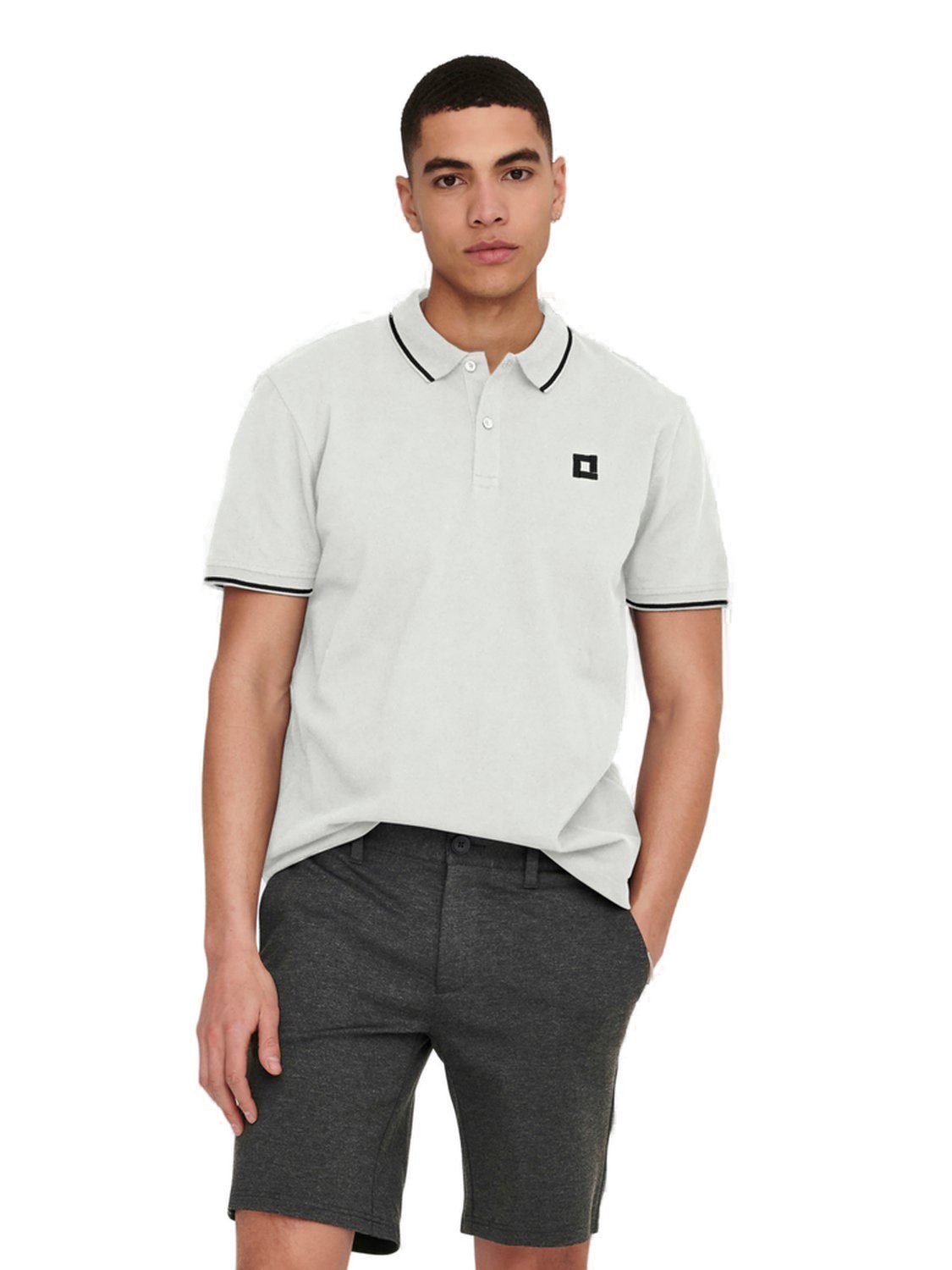 Bright White BLACK CONTRAST STRIPE 22024827