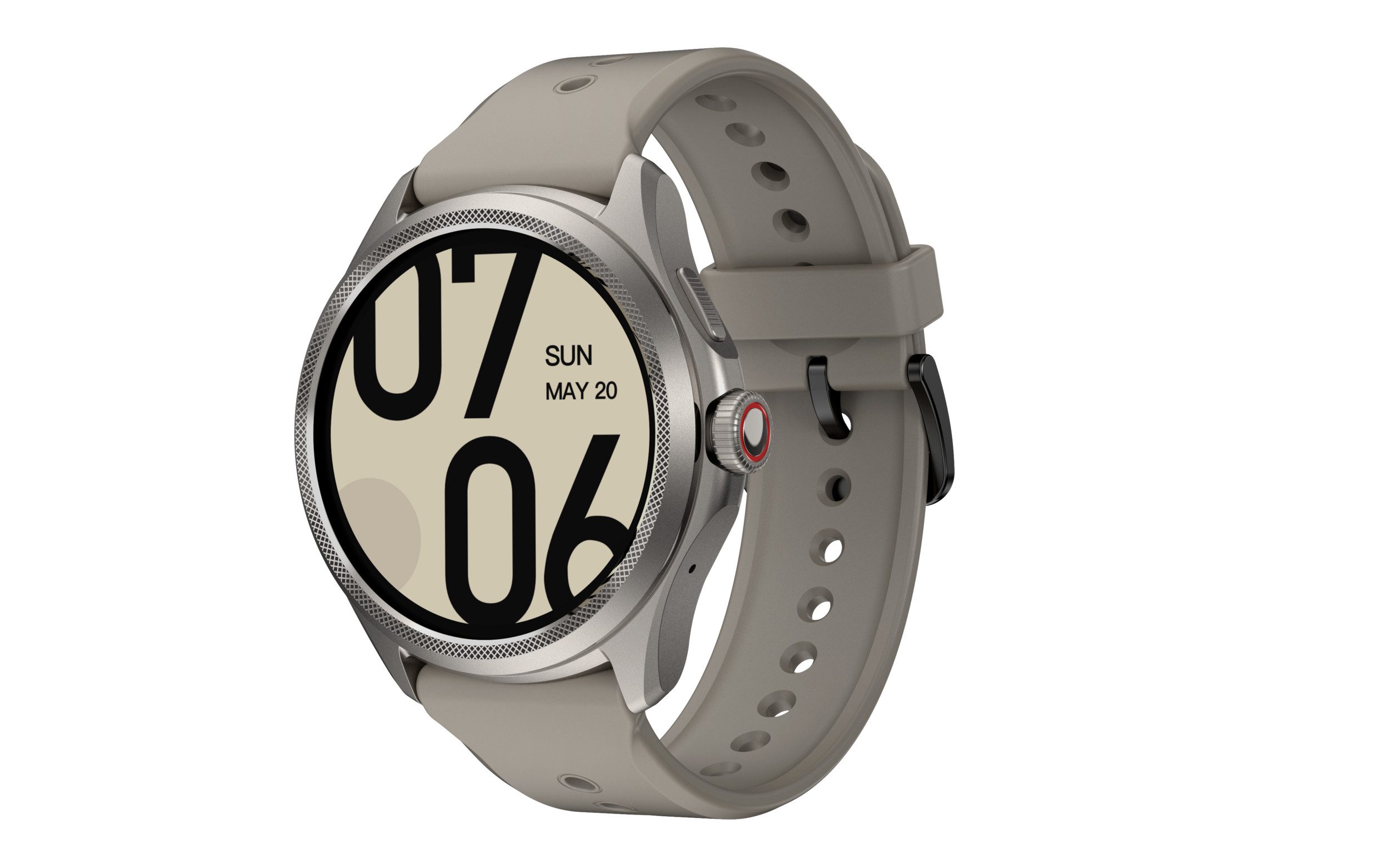 mobvoi Mobvoi TicWatch Pro 5 GPS Sandstein Smartwatch (Wear OS 3.0)