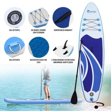 BIGTREE SUP-Board Stand Up Paddle Board Set, mit Paddel,Luftpumpe