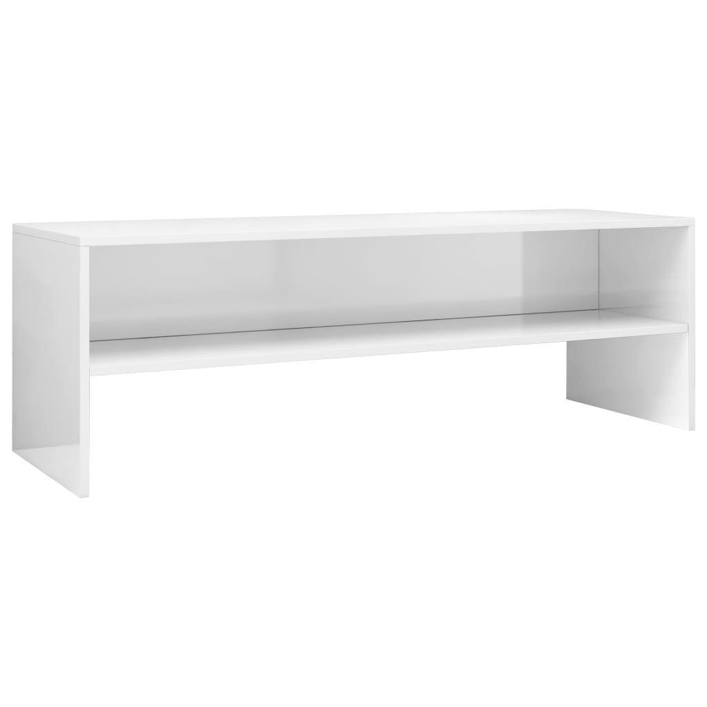 Hochglanz-Weiß TV-Schrank furnicato Holzwerkstoff 120x40x40 cm