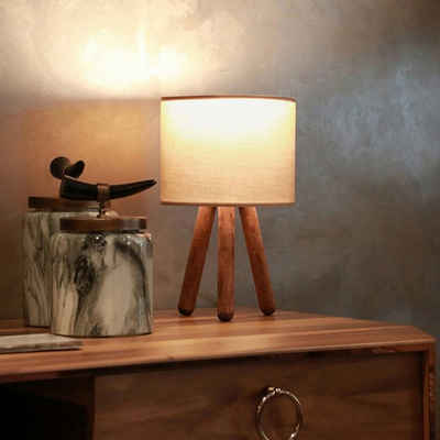 lux.pro Tischleuchte, ohne Leuchtmittel, »Preston« Nachttischlampe Tischlampe Holz 1 x E27 Sandfarben