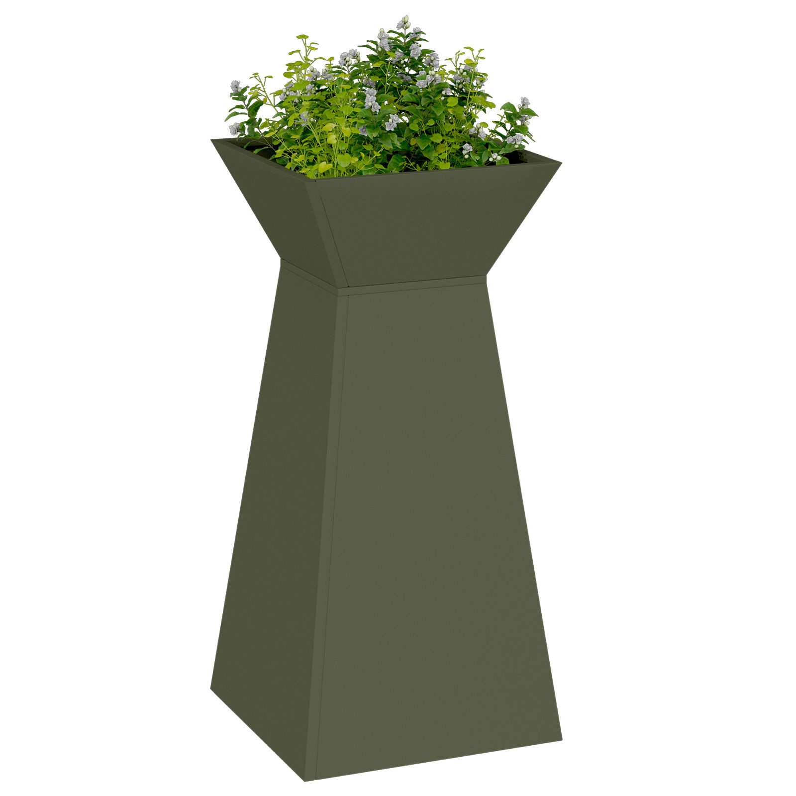 vidaXL Blumentopf Pflanzenständerset Olivgrün Metall 35 günstig online kaufen