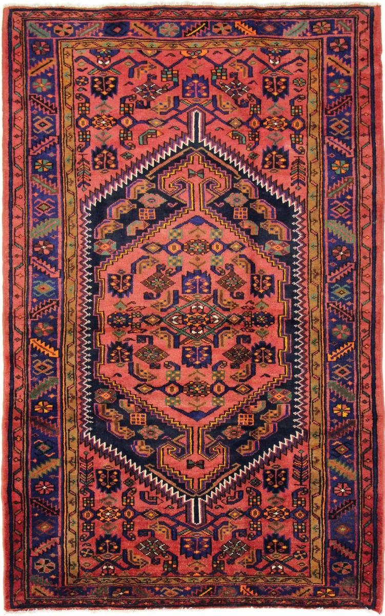 Orientteppich Hamadan 139x219 Handgeknüpfter Orientteppich / Perserteppich, Nain Trading, rechteckig, Höhe: 8 mm