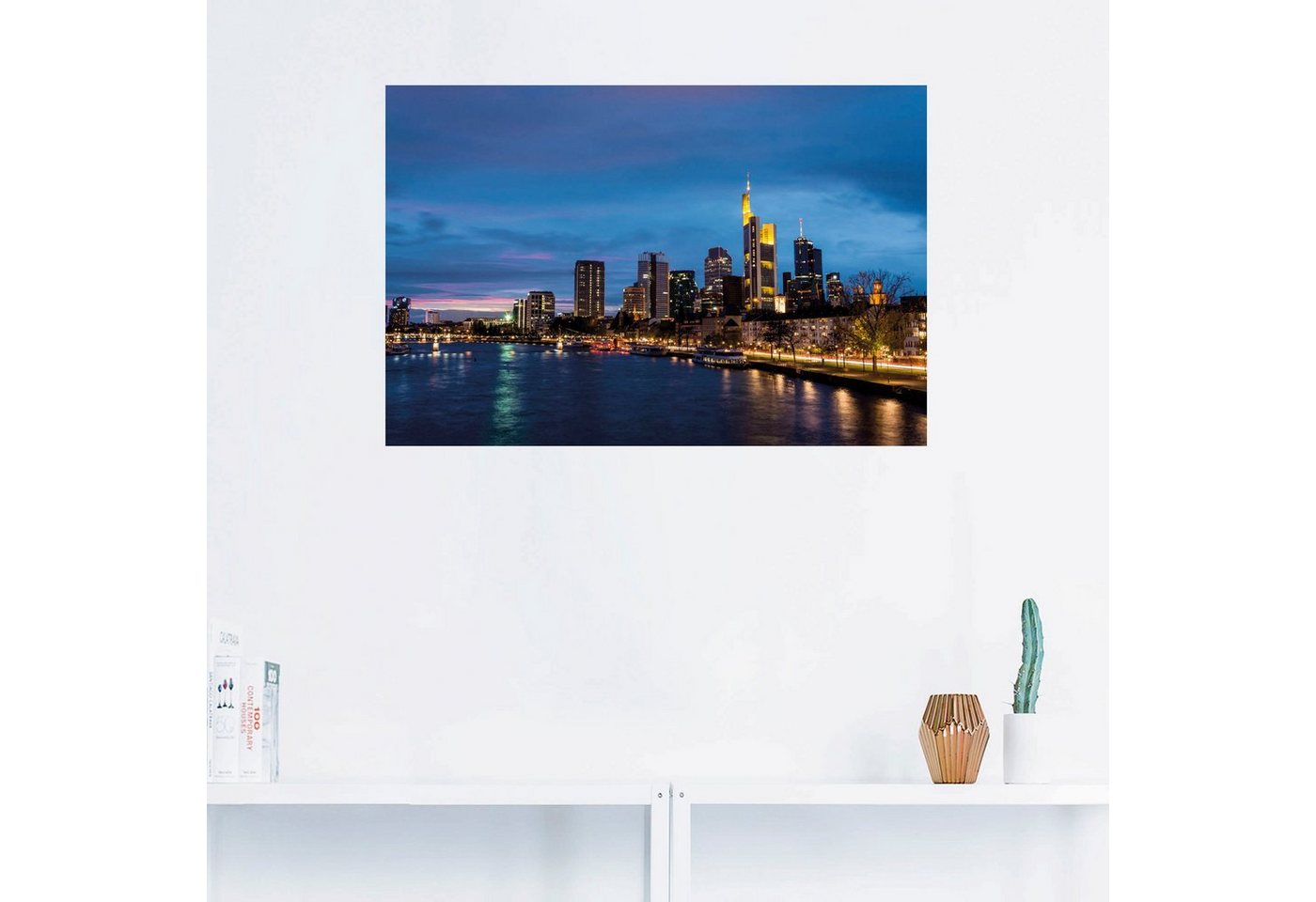 Artland Wandbild »Frankfurt Skyline«, Deutschland (1 Stück), in vielen Größen & Produktarten - Alubild / Outdoorbild für den Außenbereich, Leinwandbild, Poster, Wandaufkleber / Wandtattoo auch für Badezimmer geeignet-HomeTrends