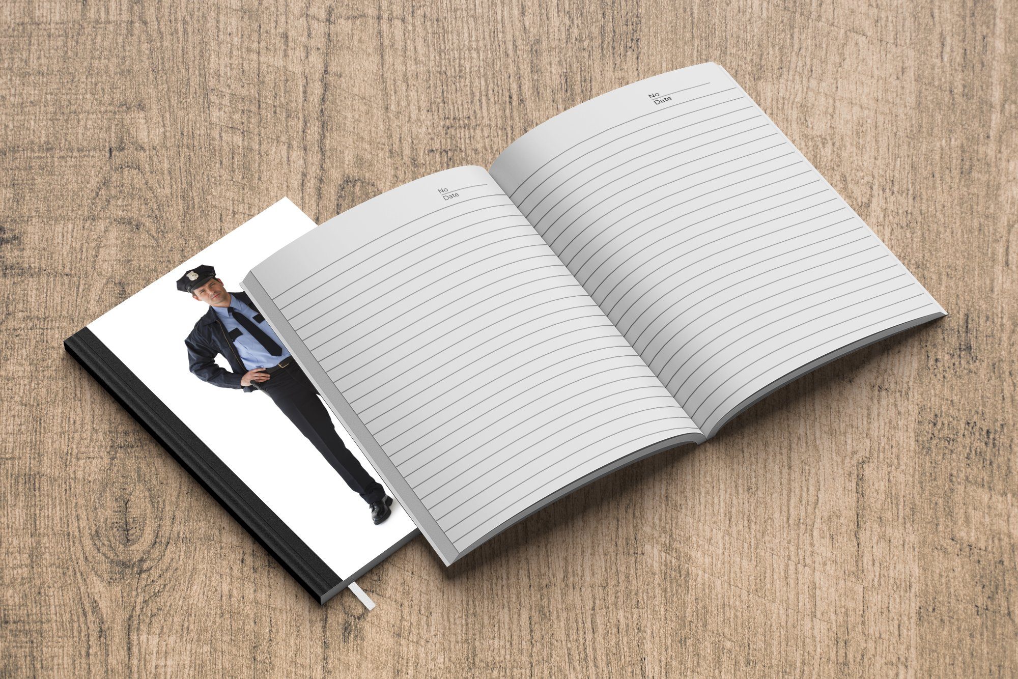 Seiten, MuchoWow Merkzettel, Notizbuch Porträt 98 A5, Tagebuch, Polizisten, eines Journal, Notizheft, Haushaltsbuch