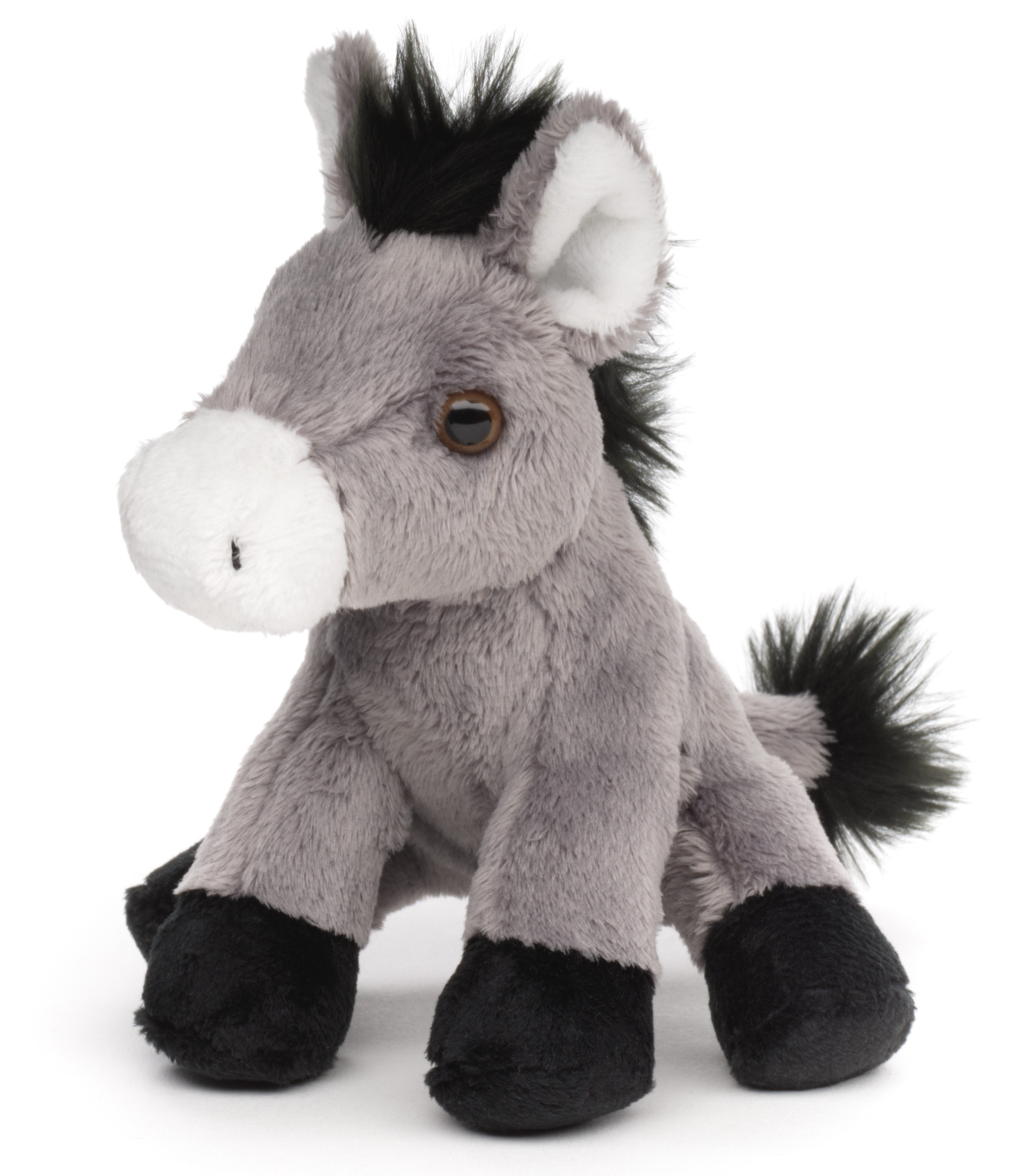 Uni-Toys Kuscheltier Esel Plushie, sitzend - 14 cm (Höhe) - Plüschtier, zu 100 % recyceltes Füllmaterial
