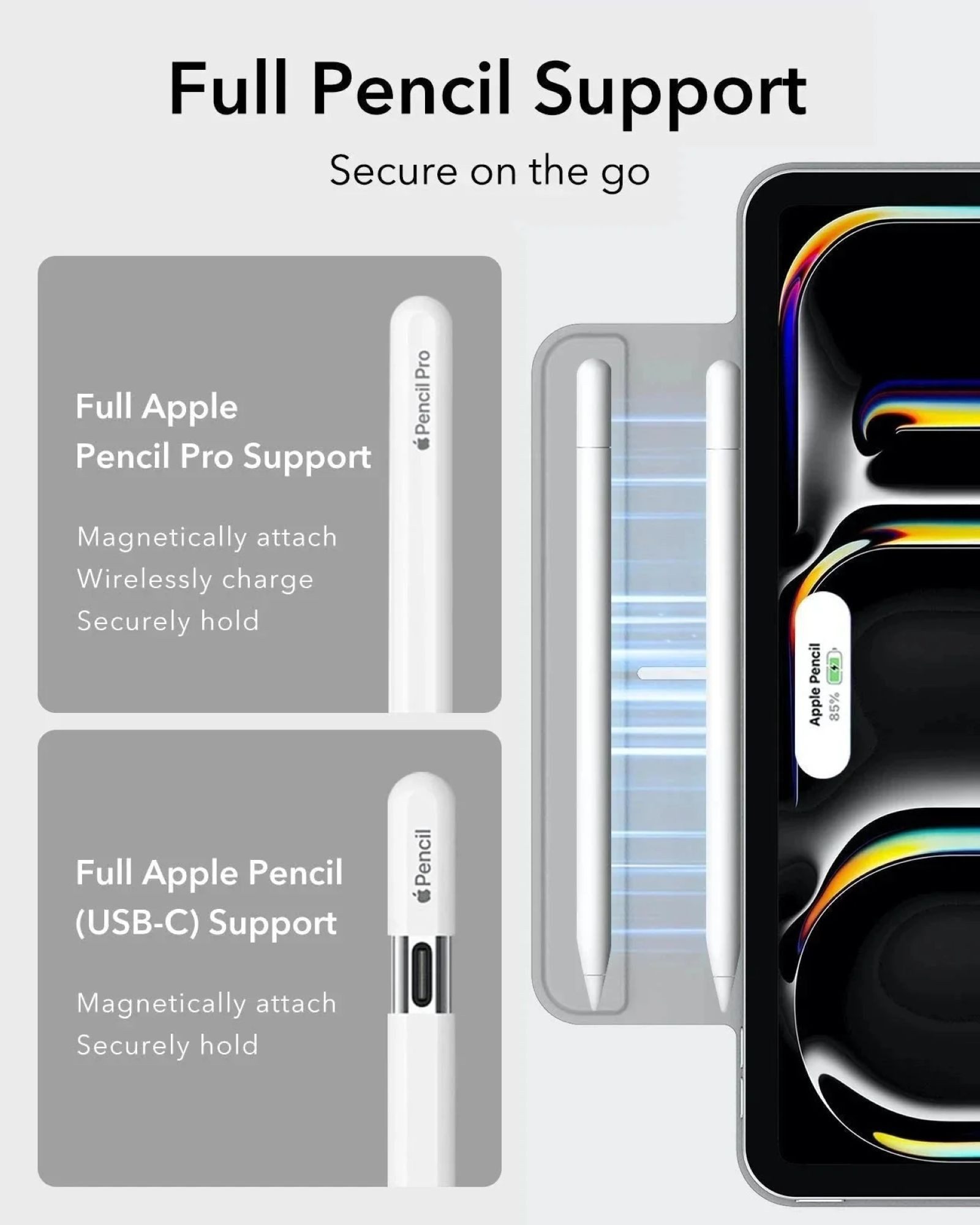 ESR Tablet-Hülle Rebound Magnetic Case für das Apple iPad Pro 13" (2025 & 2024) 13", Starke Magnete, langlebig, schlankes Design – Bild 4 von 5