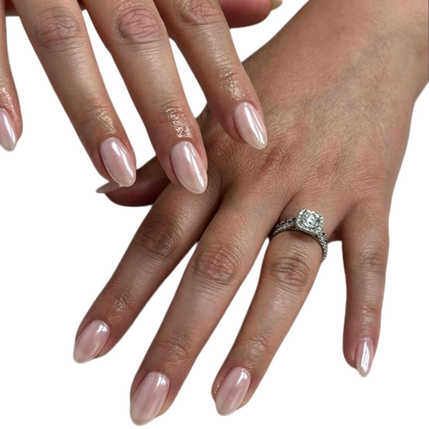 WowWoke Kunstfingernägel 30 Gradient Pink Nägel zum Aufkleben Kurz Mandel Press on Nails Oval, Set 1-tlg., wiederverwendbar für elegante Nägel, Kann selbst aufgeklebt und wieder abgenommen werden