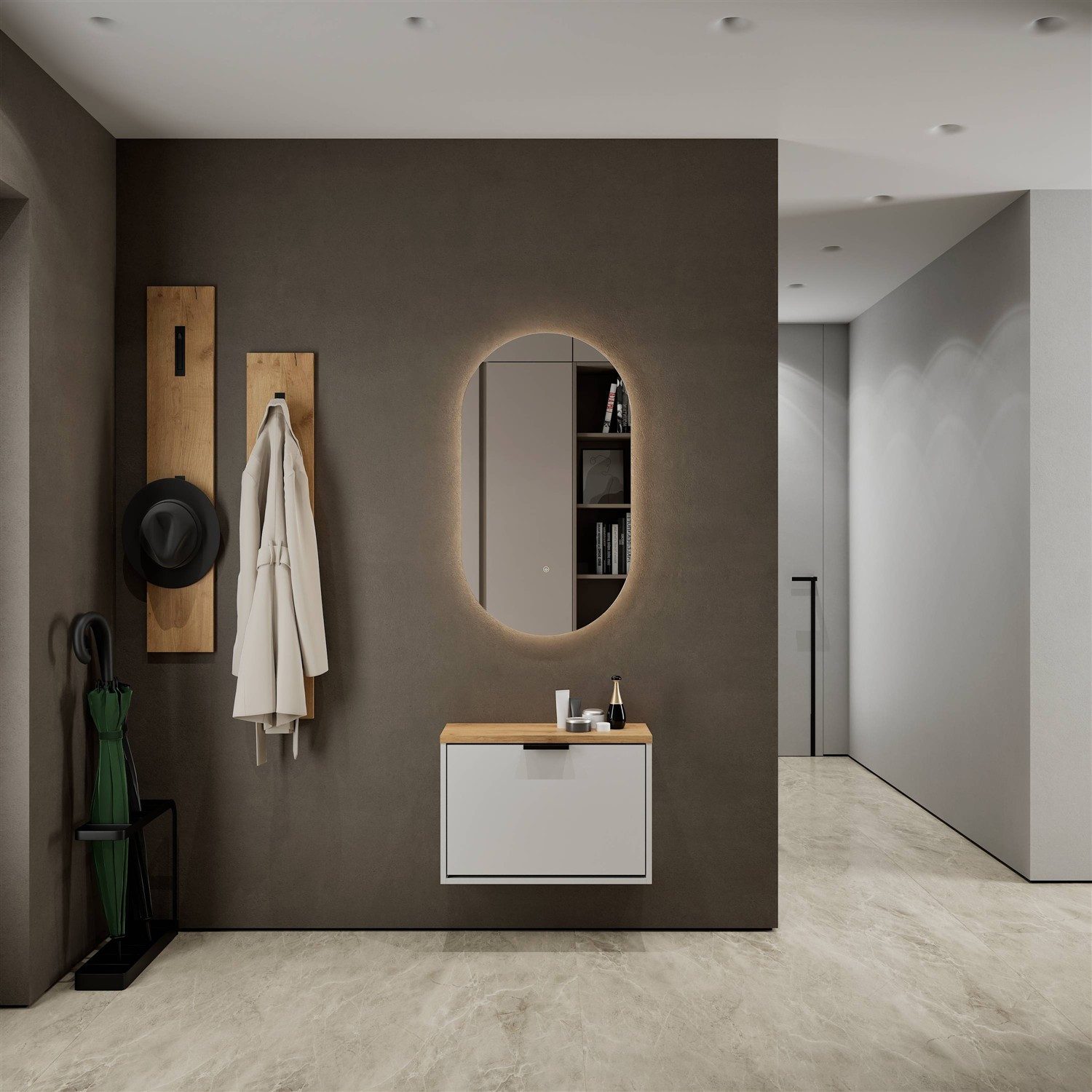 Planetmöbel Schuhschrank STIVIO Schuhschrank einreihig (Schuhschrank für Flur & Garderobe, Wandmontage oder stehend) passend für 4-6 Paar Schuhe