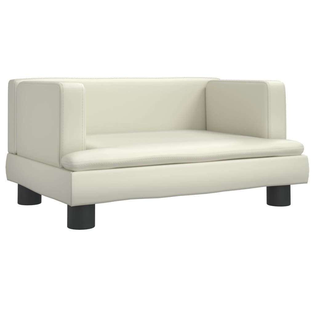 vidaXL Kindersofa Kindersofa Creme 60x40x30 cm Kunstleder Kindercouch Kindermöbel Kinder