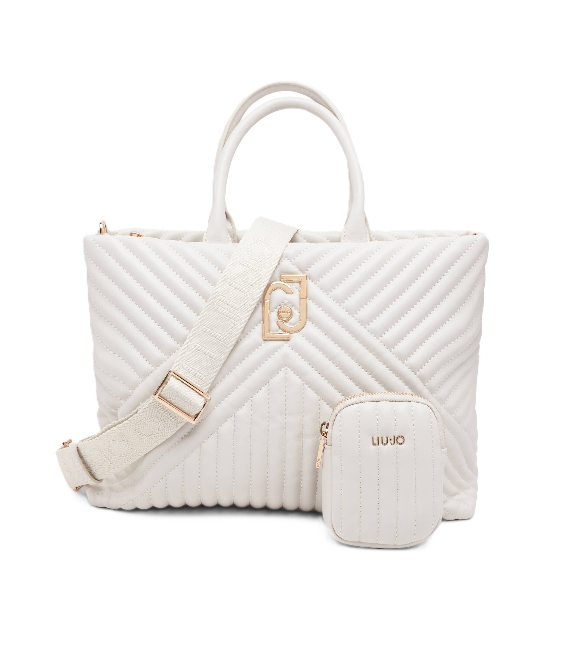 Liu Jo Shopper ? Damen Shopping Bag aus Leder ? gesteppte Handtasche ? Schultertasche