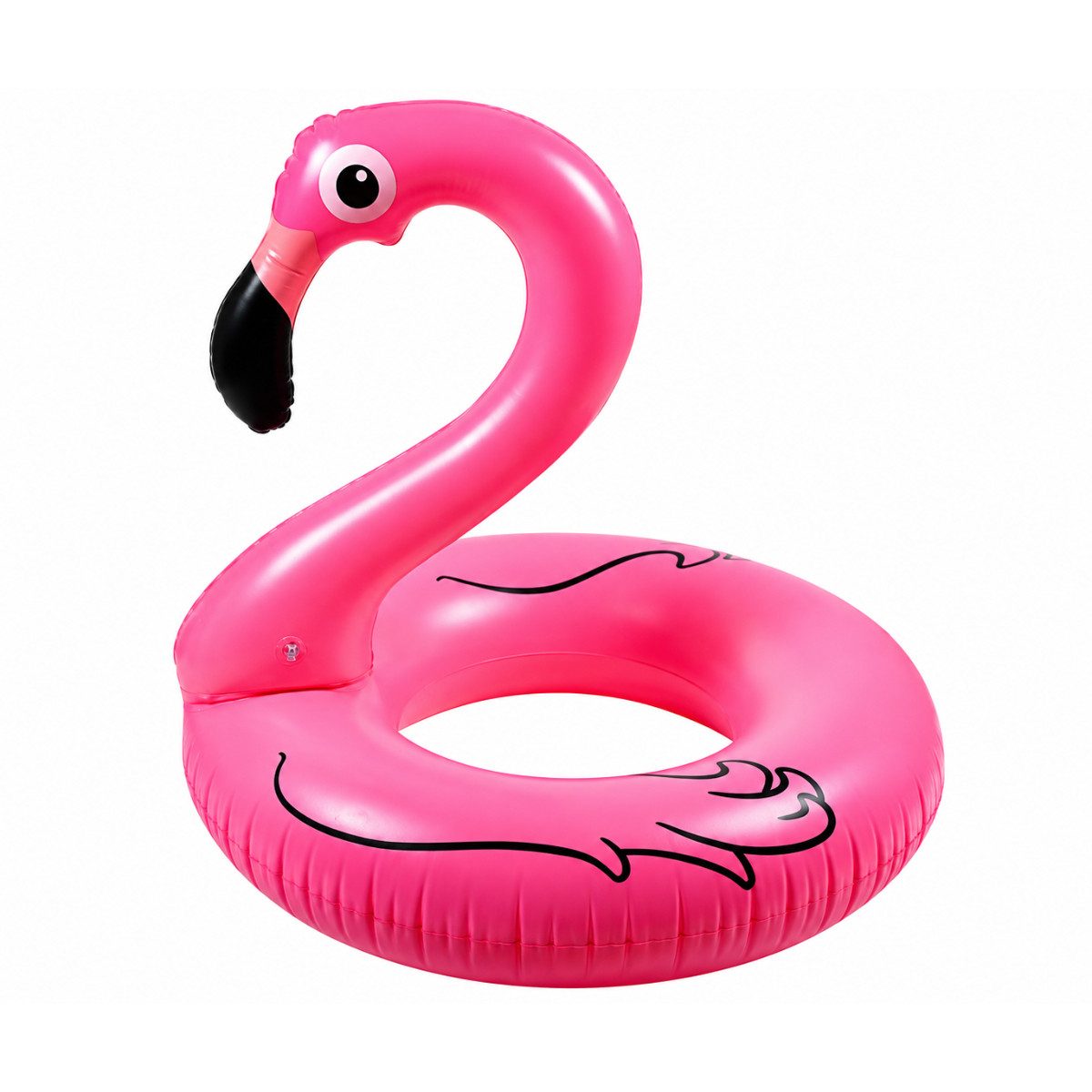 R2 Invest Schwimmreifen Flamingo Schwimmring Kinder 90 cm Aufblasbarer Pool Ring