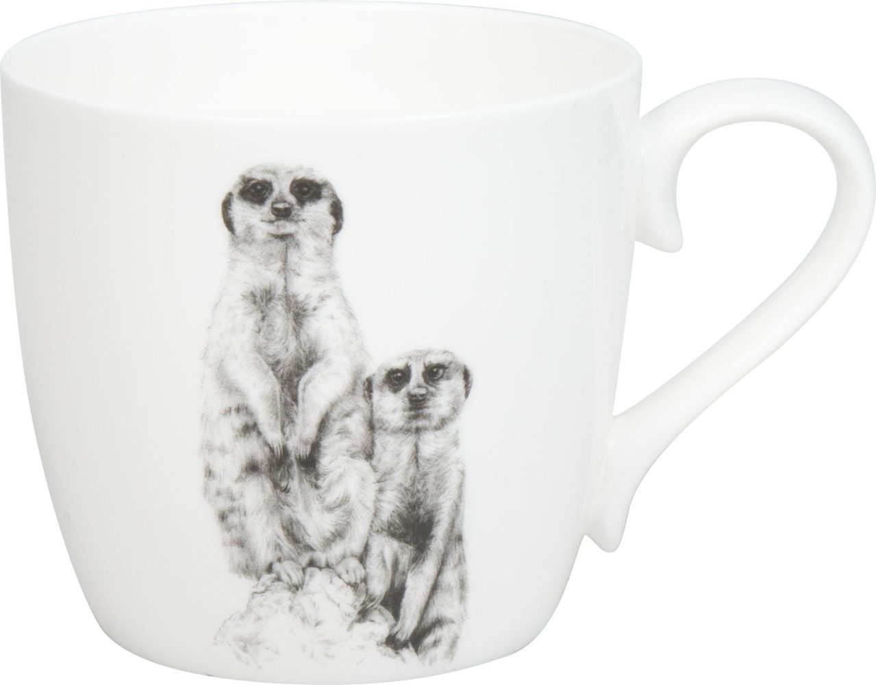 Könitz Tasse Amazing Animals Erdmännchen Henkelbecher Fine Bone China 0,4 L, 1-tlg.