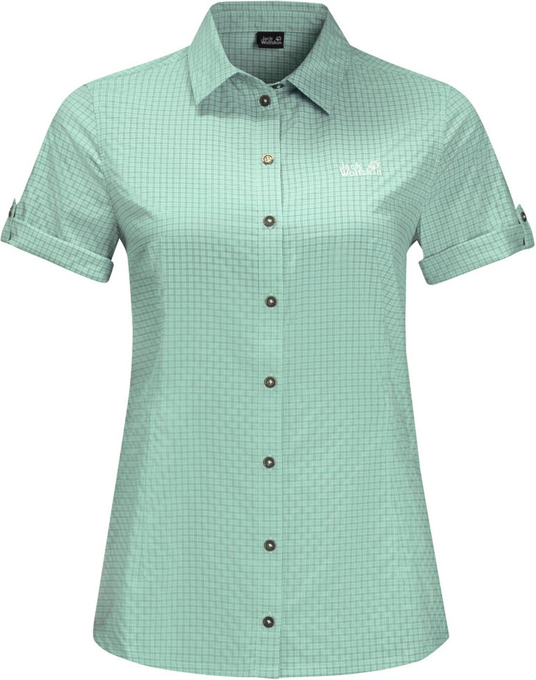 Jack Wolfskin Funktionsbluse MATATA SHIRT W LIGHT JADE CHECKS
