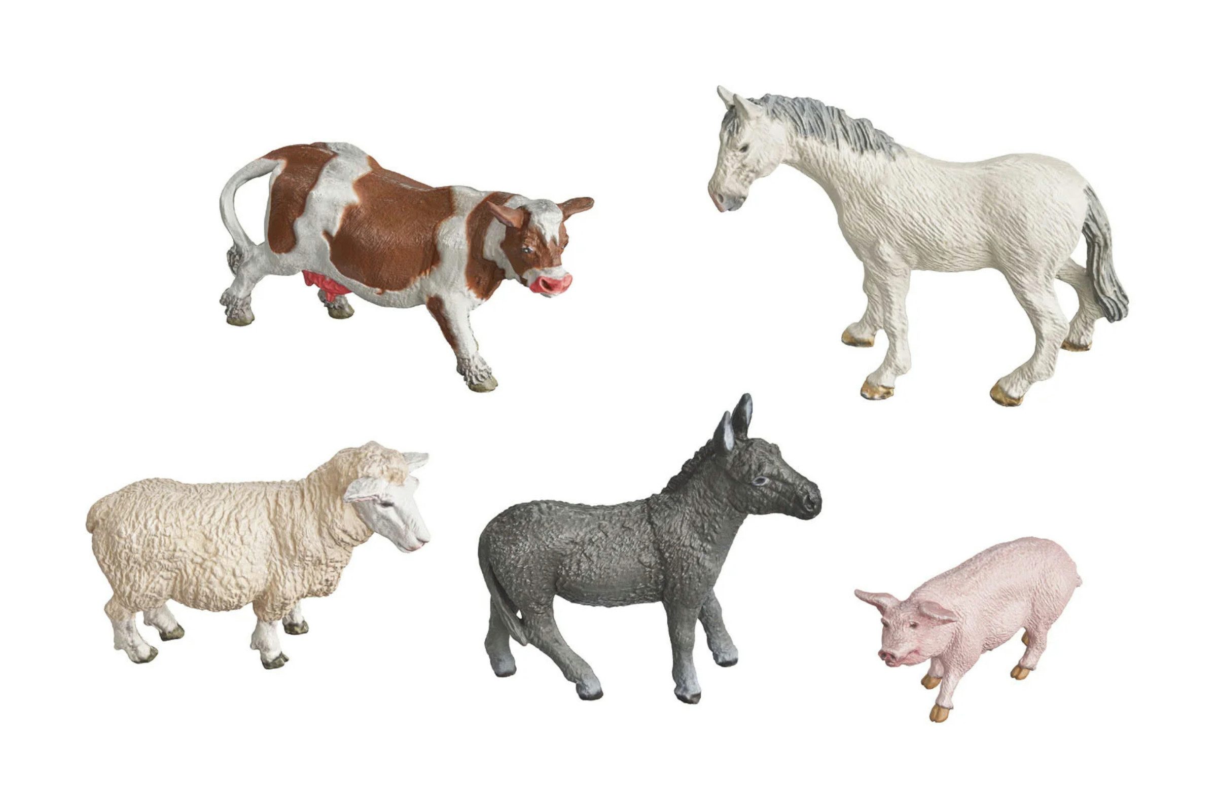 Playtive Spielfigur Playtive Tiere Spielfiguren 5-teilig Set naturgetreue Nachbildung