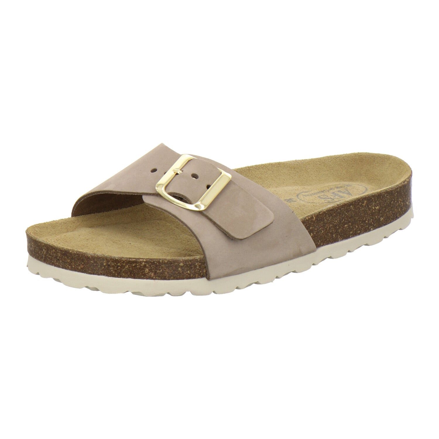 AFS-Schuhe Damen Einschnaller Pantolette aus Nubukleder mit Fußbett, Made in Germany