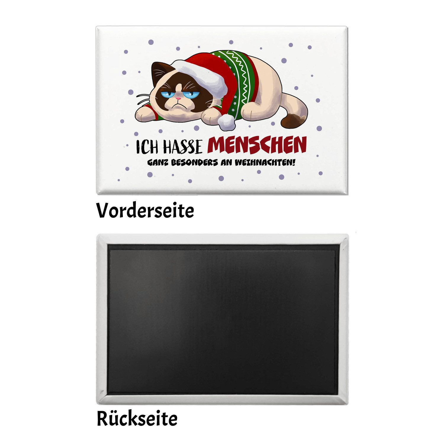 Thumbnail - speecheese Magnet Ich hasse Menschen – besonders an Weihnachten Souvenir Magnet mit