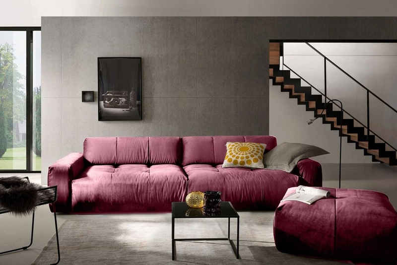 KAWOLA 3-Sitzer »PALACE«, Big Sofa mit Sitztiefenverstellung Velvet versch. Farben