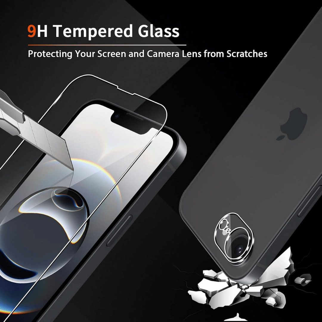SmartUP Displayschutzglas 2X Schutzglas für Iphone 17e Display Kamera Panzerfolie Full Screen 9H für iPhone 17e, 4 Stück, Rundumschutz, passgenaue Verarbeitung – Bild 3 von 5