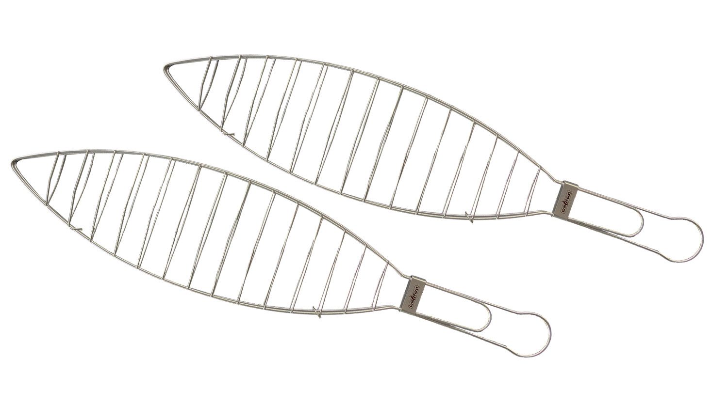 Grillfürst Grillguthalter Grillfürst Fischhalter / Fischbräter Edelstahl 2er Set
