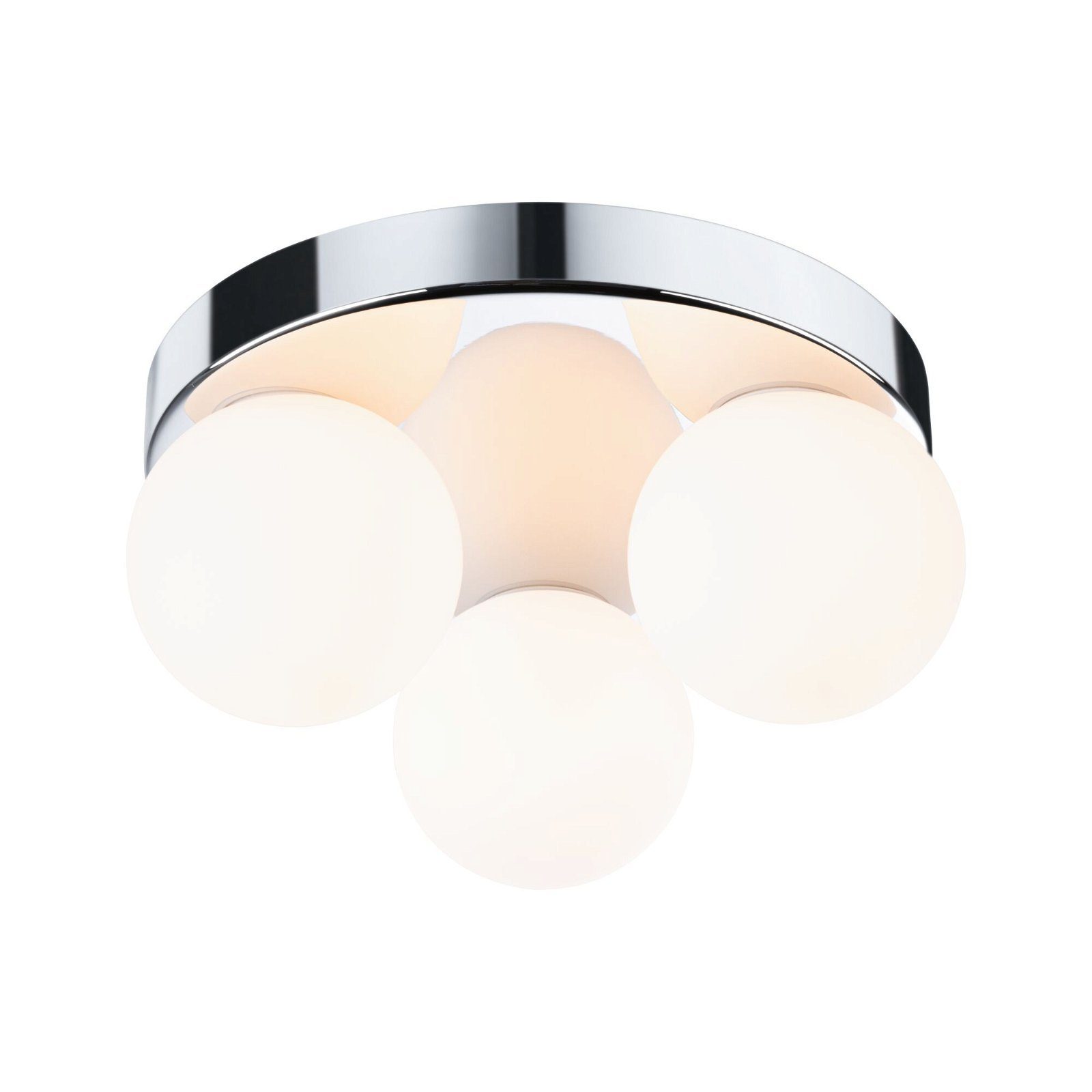 Paulmann Deckenleuchte Selection Bathroom Gove IP44 max. 3x20W Rondel Glas/Metall, ohne Leuchtmittel, G9