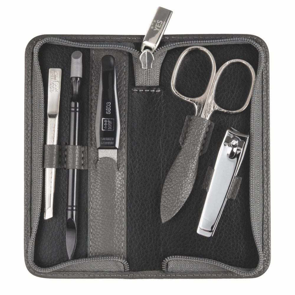 ERBE Maniküre-Etui Maniküre Reißverschluss-Etui Taupe 5-teilig, 1 tlg.