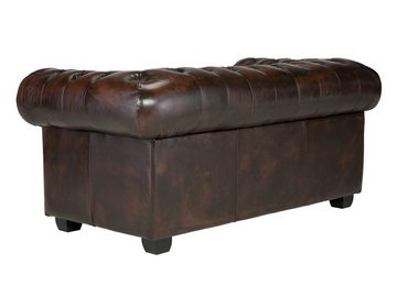 massivum Sofa Chesterfield Big 2-Sitzer Echtleder braun