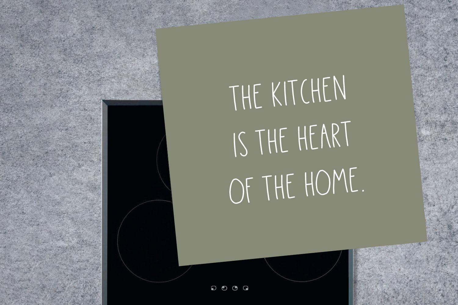 Zitate MuchoWow tlg), Küche, Arbeitsplatte 78x78 für Herz des Sprichwörter cm, - - Die das küche Ceranfeldabdeckung, ist Vinyl, Herdblende-/Abdeckplatte (1 - Hauses Küche