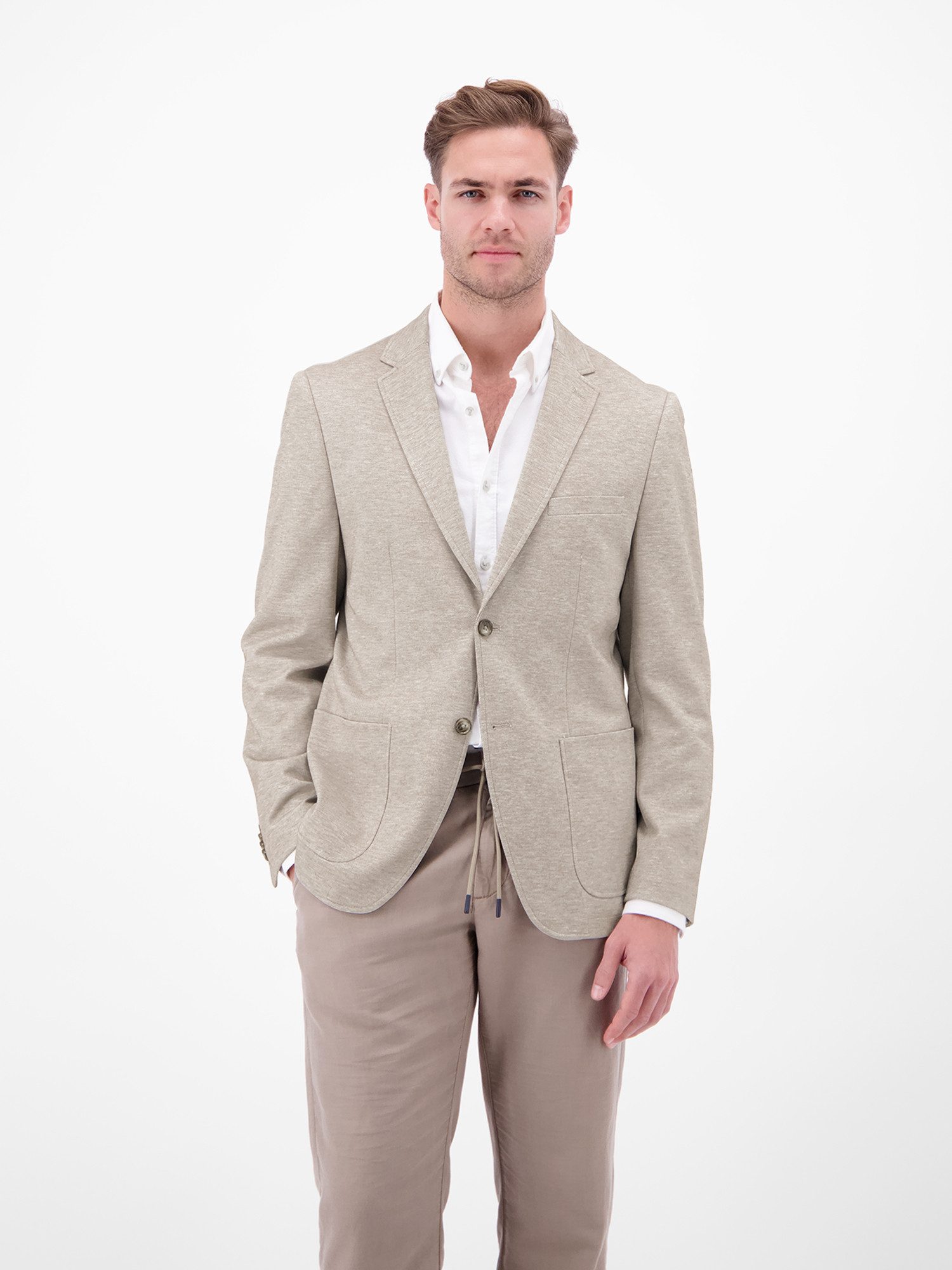 LERROS Jerseysakko Leichter Jersey-Blazer mit bedrucktem Futter