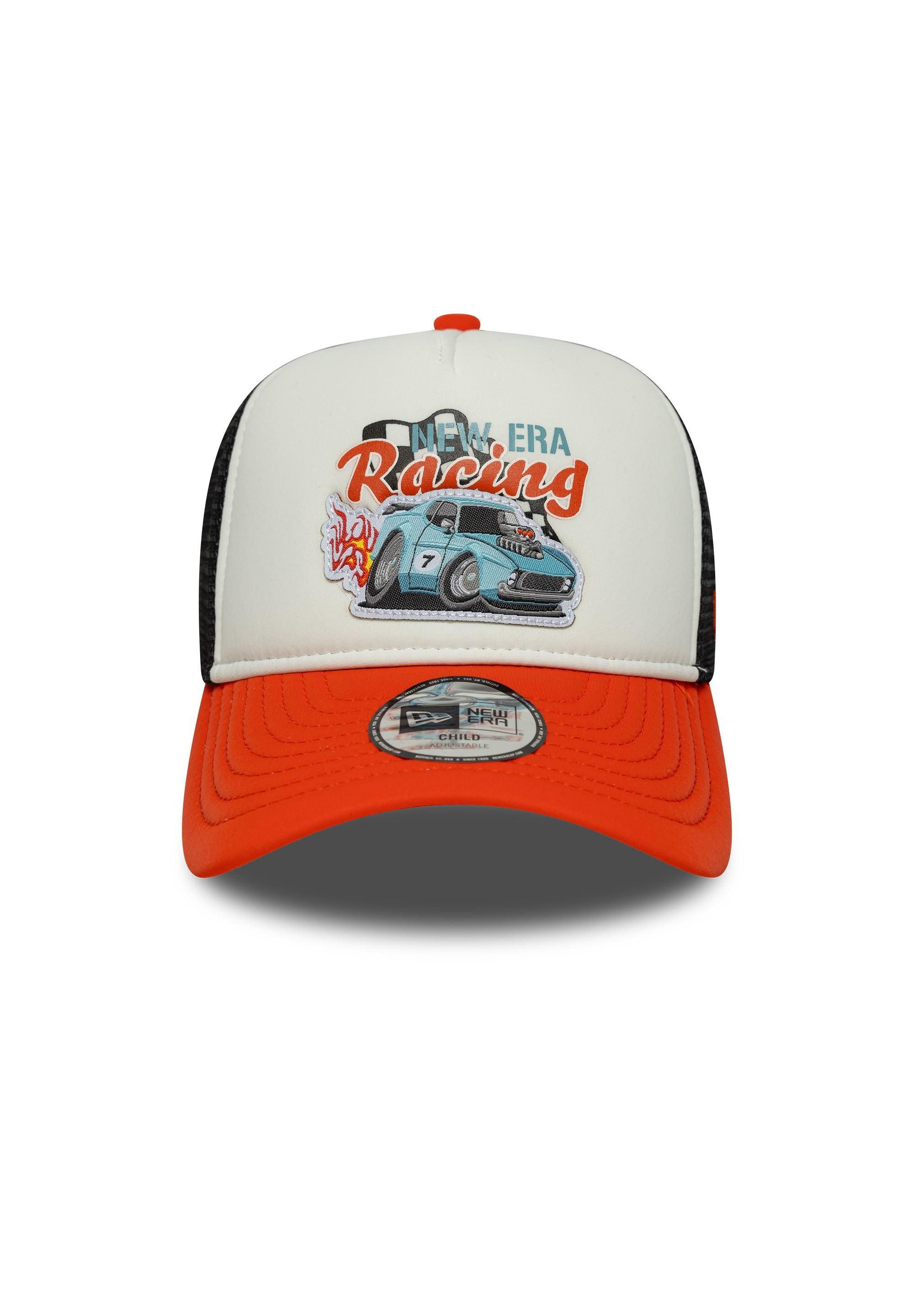 New Era Baseball Cap Racing Auto New Era A-Frame Trucker Kids Cap Orange (1-St)
