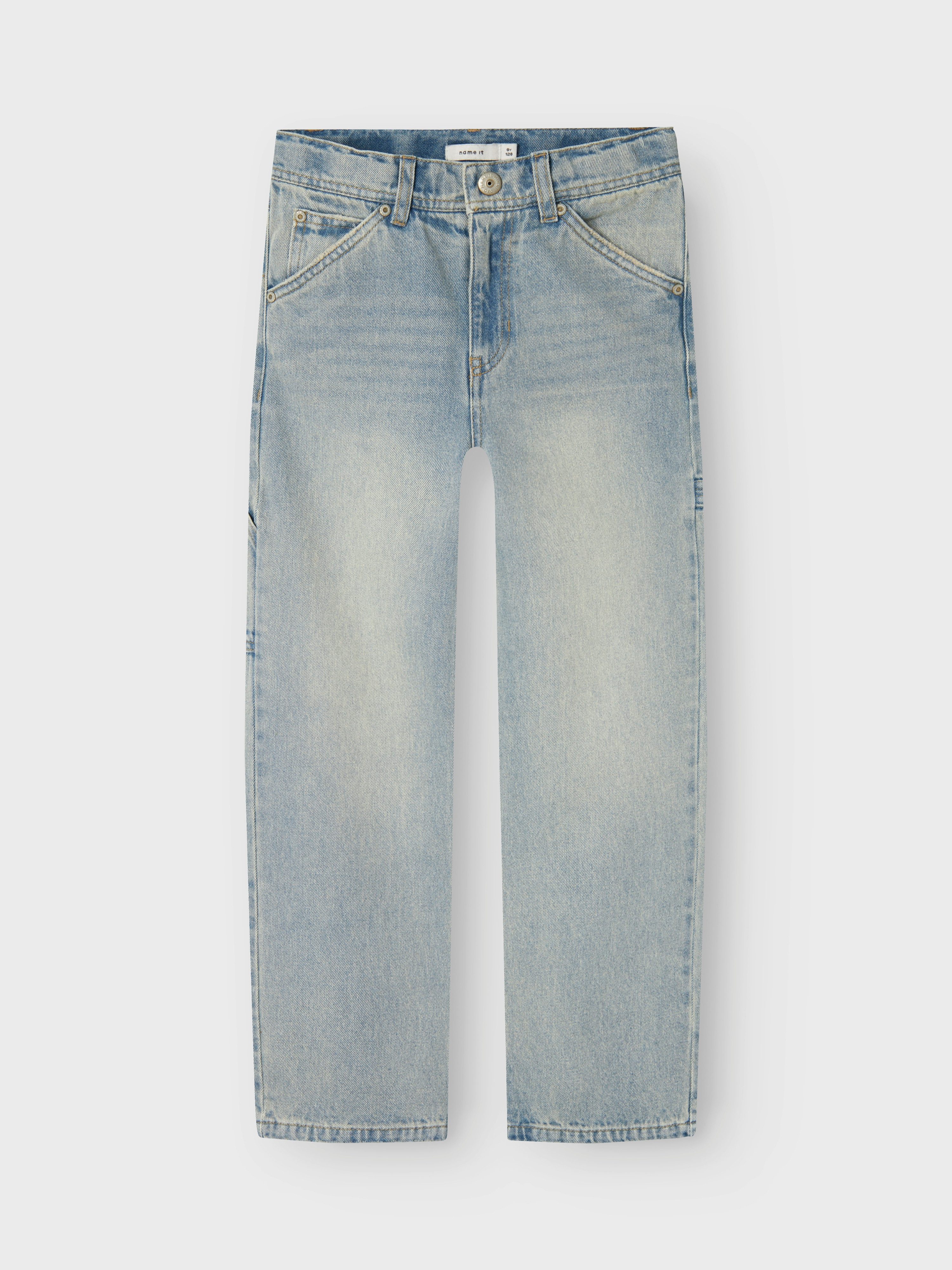 Name It 5-Pocket-Jeans NKMRYAN für Jungen mit geradem Bein und 5-Pocket-Style unifarben, casual, straight fit, Baumwolle, Denim