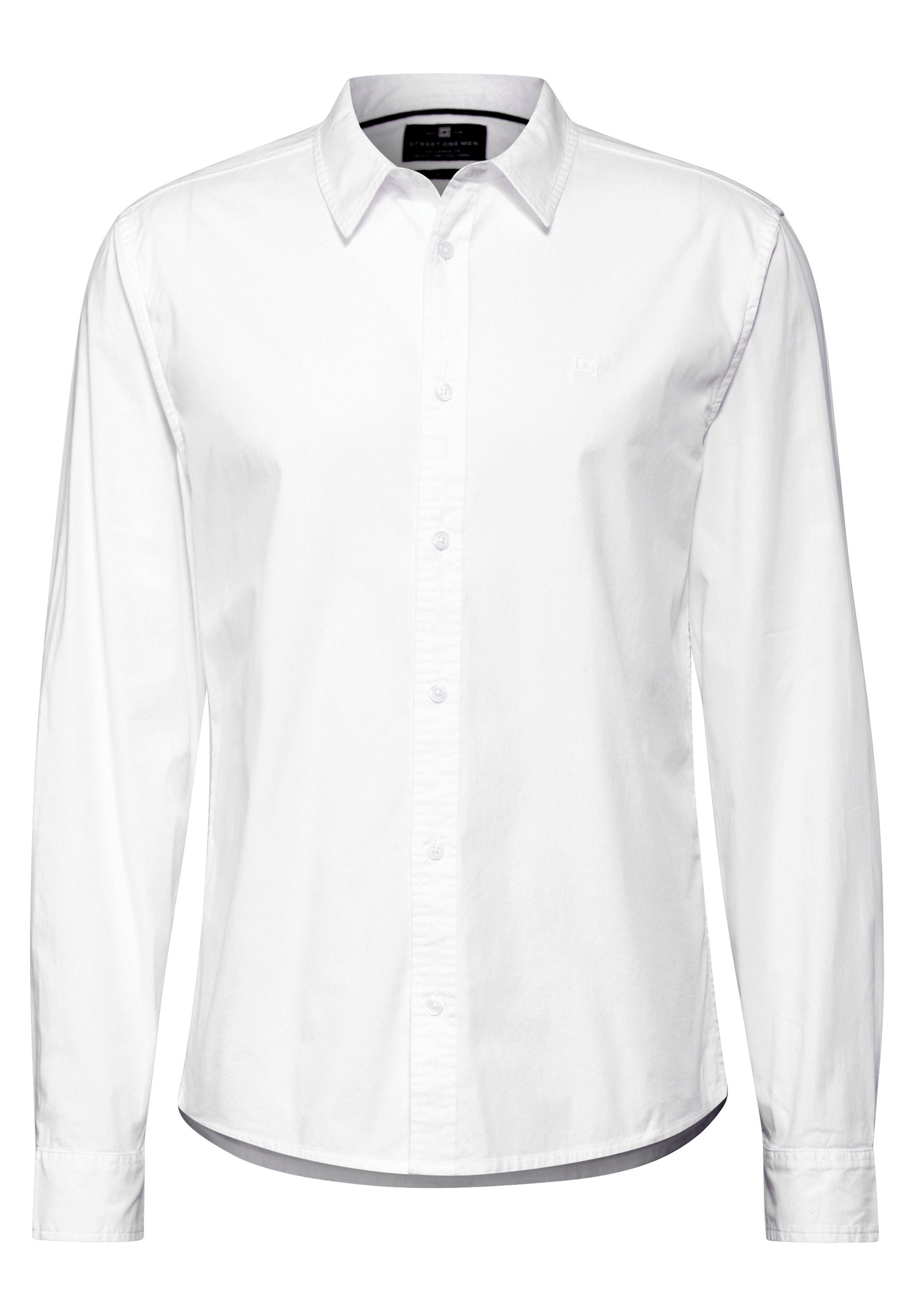 STREET ONE MEN Langarmhemd aus Baumwolle mit Stretchanteil