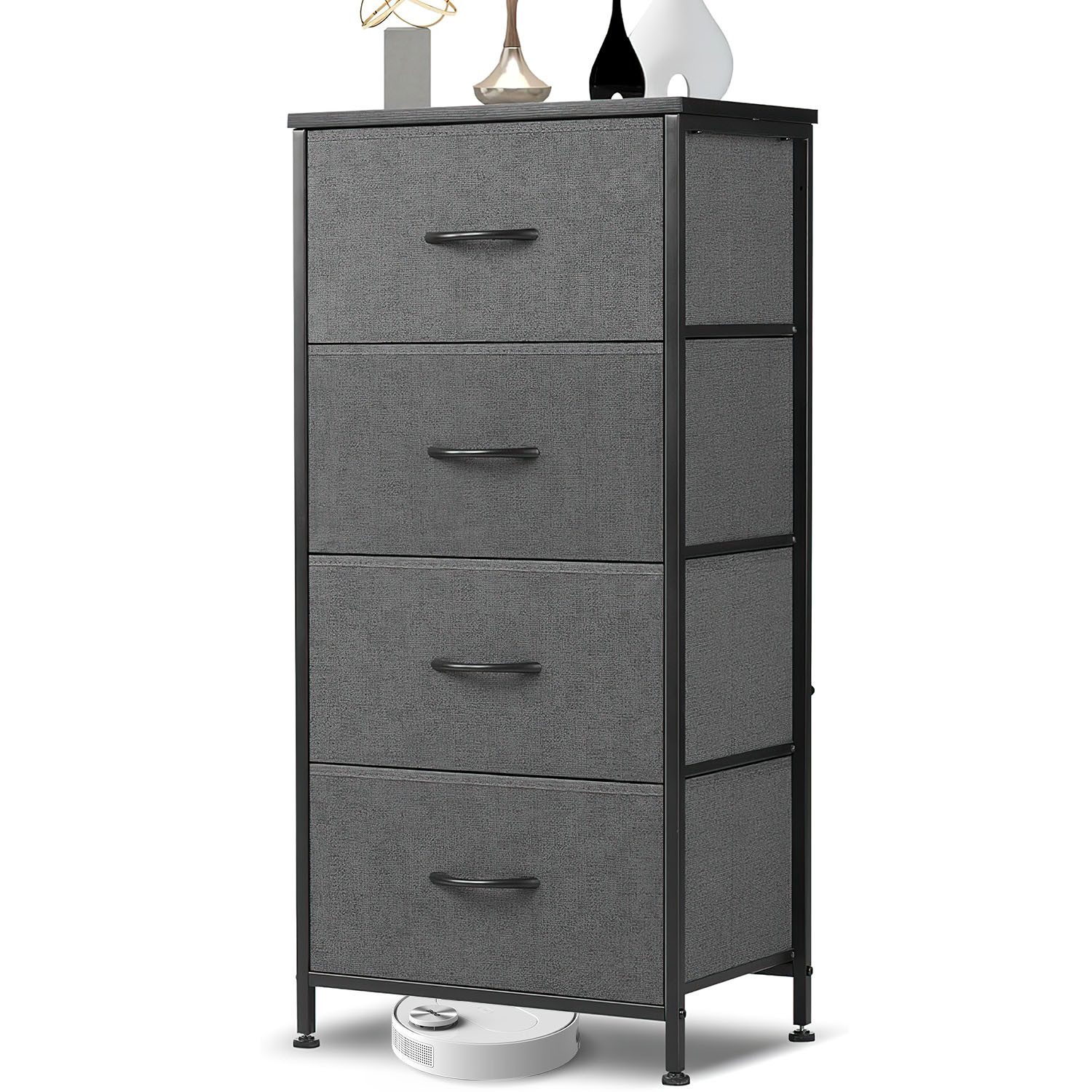 SURFOU Sideboard Kommode mit 4 Schubladen Sideboard Mehrzweckschrank Schubl günstig online kaufen
