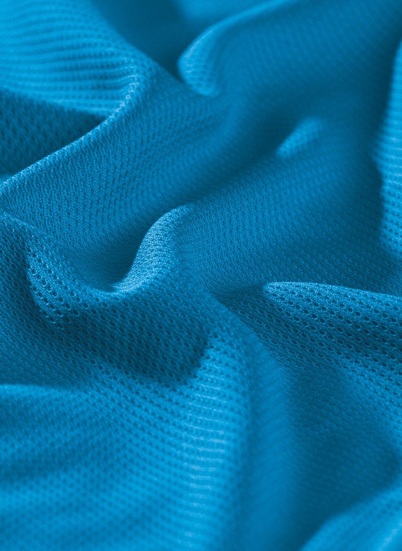 Coolmax aus Poloshirt Trigema Poloshirt Material TRIGEMA aqua