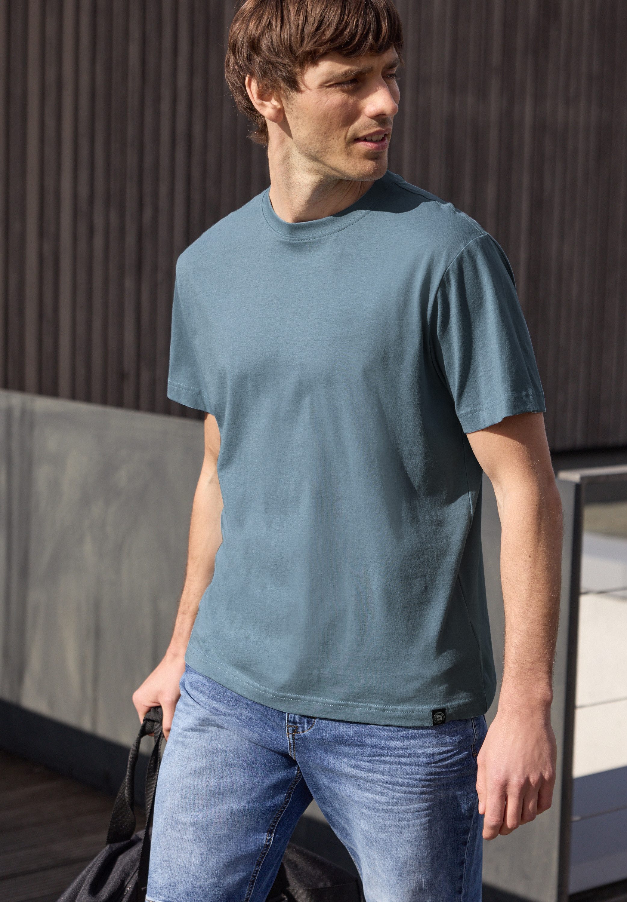 STREET ONE MEN T-Shirt aus reiner Baumwolle