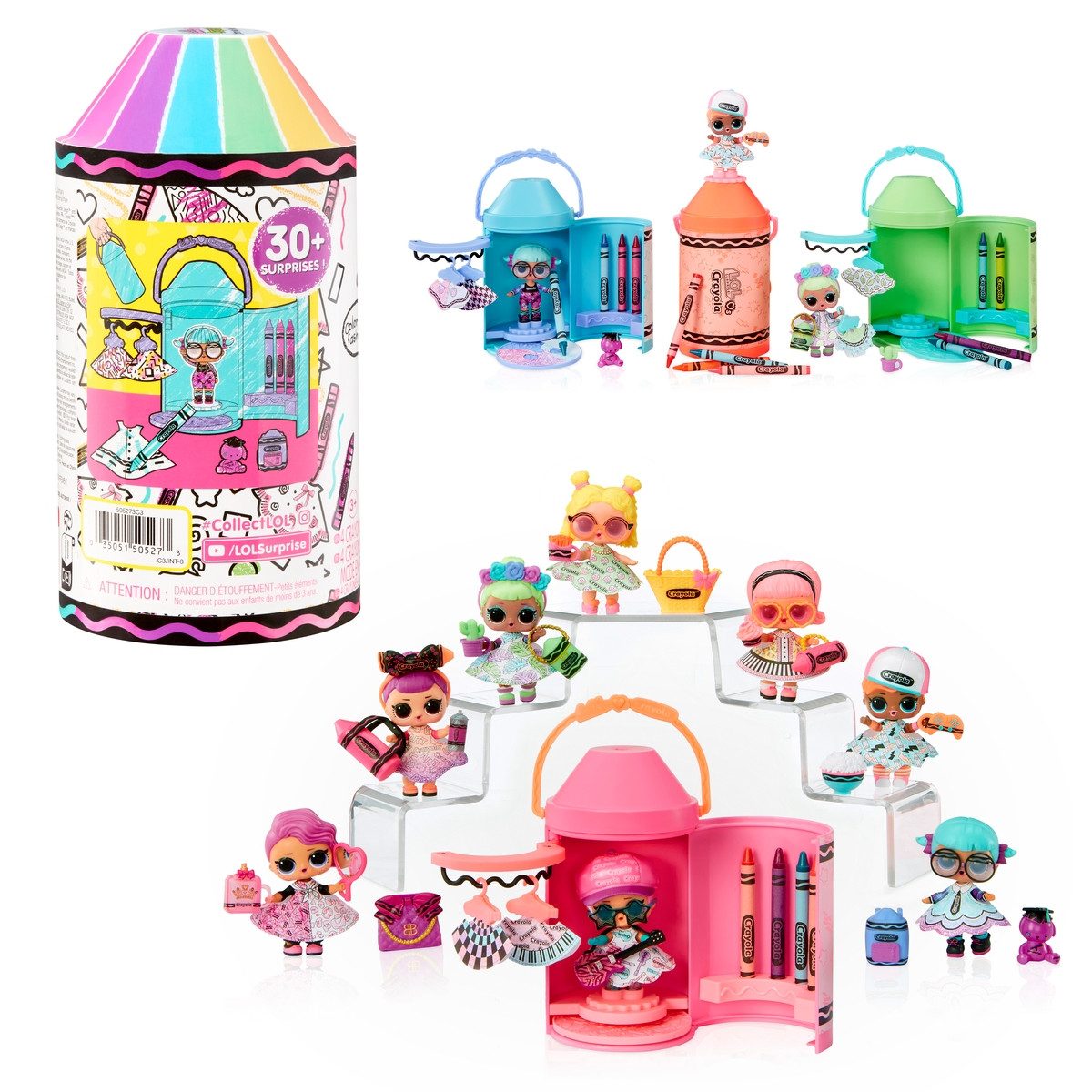 L.O.L. SURPRISE! Spielfigur L.O.L. Surprise! Sammelpuppe Loves CRAYOLA Color Me Studio Asst PDQ