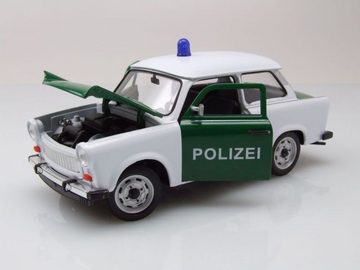 Welly Modellauto Trabant 601 Trabbi Polizei grün weiß Modellauto 1:24 Welly, Maßstab 1:24