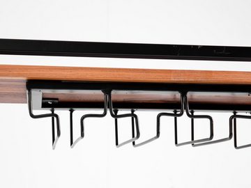 massivum Wandregal Aro 80cm Decken- oder Wandmontage I Metall - Echtholz