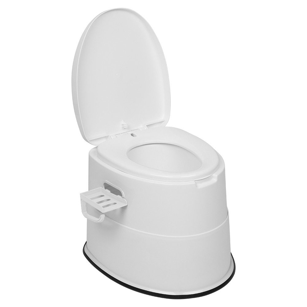 LALAHO Campingtoilette tragbar, mit Antirutschmatte, tragbare Toilette mit abnehmbarem Eimer, Outdoor-Toilette tragbare Mobile,Camping-Einbautoilette