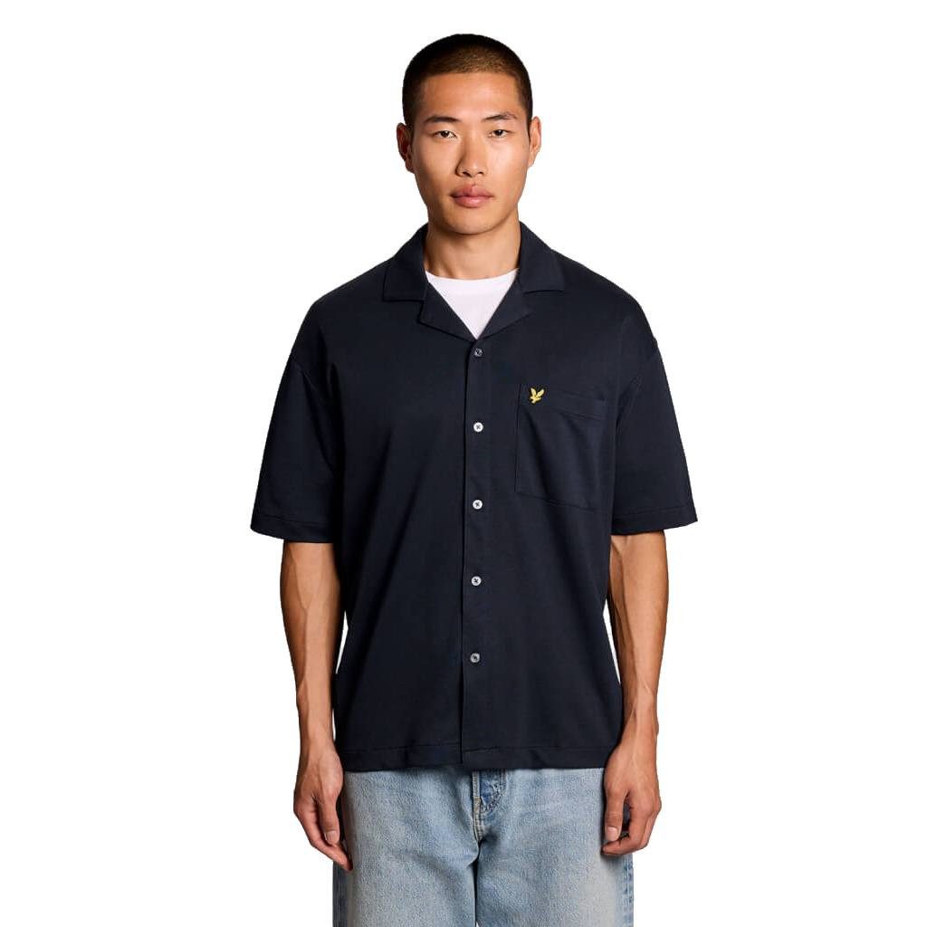 Lyle & Scott Kurzarmhemd Hemd Lyle & Scott Taped Interlock Revers